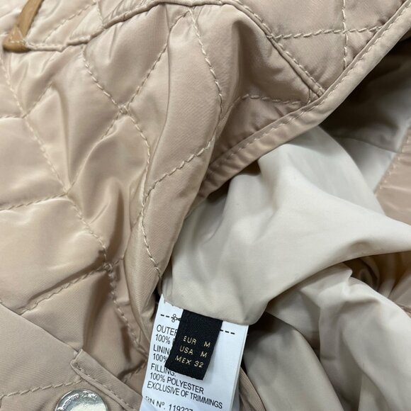 Massimo Dutti Womens Quilted Tan Vest Outerwear Button Closure & Pockets Size M - Picture 6 of 7